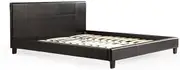King PU Leather Bed Frame and Headboard - 206cm x 192cm Black