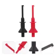 2 Pcs Test Leads Electrical Grabbers Hook Pen Needle Multimeter Clips