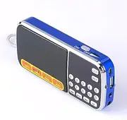 Leting Radios Portable AM with MP3 Speaker, Portable Radio Support TF Card/USB,Rechargeable Battery Powered FM Radio,Mini Radio with Best Reception (Blue)