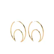 [Marine Serre] Marine Serre Moon Hoop Earrings ONE SIZE GOLD