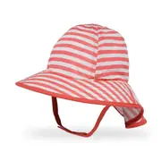 Sunday Afternoons Infant Sunsprout Hat - Coral / White Stripe (6 - 12 Months)