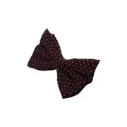 Mens Brown With White Star Cotton Bow Tie