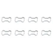 8PK R&M Dog Bone Cookie Cutter Polyresin Coated Steel 9cm - White