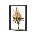 Dried Flower Frame, 8 x 12 Inch Wooden Shadow Box Frame [Black]