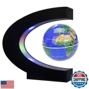 Floating Globe with LED Lights C Shape Magnetic Levitation Floating Globe Wor