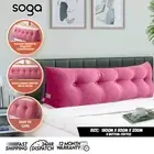 SOGA 180cm Pink Triangular Wedge Bed Pillow Headboard Bedside Tatami Cushion