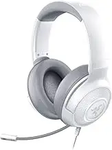 Razer Kraken X Ultralight Gaming Headset: 7.1 Surround Sound Capable - Lightweight Frame - Integrated Audio Controls - Bendable Cardioid Microphone - for PC, PS4, Nintendo Switch - Mercury White