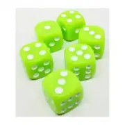Dice Set D6 - Pastel Green (12)