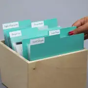 Stamp and Storage Crate Dividers, NEW, pack of 10, aqua, laminated