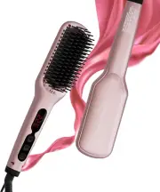 Pro Ceramic Ionic Hair Straightener Brush for Home Salon | MCH Fast 20S Heating