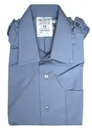 Vintage RAF uniform shirt 1970s air force clothing Moody blue UNUSED size 15