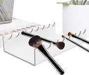 Acrylic Makeup Brush Holder | Acrylic Display Stand For Makeup Brushes - Multifunctional Paintbrushes Storage For Vanity, Table, Counter, Bedroom, Shelf