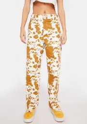 [Obey] Cow Print Straggler Printed Pants