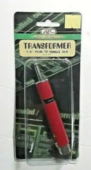 LINE BALANCE TRANSFORMER Female XLR to 1/4" Male Plug