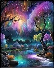 TAOPAOLAB Fantasy Forest Paint by Numbers Kit for Adults - DIY Magical Aurora Trees Painting on Canvas 16x20 Inches, Acrylic Paint Set, Suitable for Beginners, Art for Home Decoration or Gifts