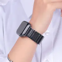 在飛比找蝦皮商城精選優惠-高級陶瓷鏈式錶帶 適用 apple watch 蘋果錶帶 i