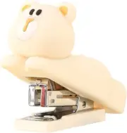 Mini Cute Animal Stapler with Staples Cartoon Stereoscopic Silicone PVC Stapl