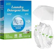 Laundry Detergent Sheets, 30 Washer Detergent with Scent, Clean Washing Detergents for Deep Cleaning, Degradable Laundry Sheet, Eco Friendly Sheet Laundry Detergent Pods for Washing Clothes & Beddi