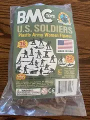 BMC PLASTIC ARMY SOLDIERS Toys US Female Soldiers Olive Drab Green New