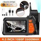 4.3" IPS Endoscope Borescope 5.5/8mm Len 1080P HD Inspection Camera 8 LED Lights