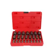 25Pcs Multi-Spline Screw Extractor Set Hex Head Bit Socket Wrench Bolt Remover
