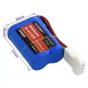 6.4V2S 900mAh HFC18500 LiFePO Battery EL4.5-3P Female Plug for RC Car Truck Boat