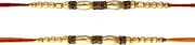 [SWAMISP] Rakhi for Brother, Rakhi Bracelet Brother Handmade Rakhi Thread Raksha Bandhan Rakhi Gift, Wrist Bands for Loving Sibling/Brother Sister, Father, & Friends Set of 2, Medium, Silk, No Gemstone