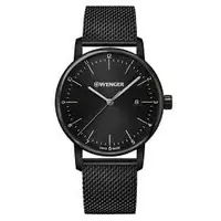 在飛比找PChome商店街優惠-瑞士 WENGER 都會經典簡約黑 米蘭錶帶