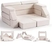 ROBOTIME Nugget Couch for Kids, Modular Kids Play Couch with Removable Washable Covers, Versatile Toddler Sofa for Playroom Forts, Lounging & Creative Play (3+ Years)