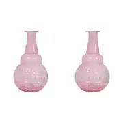 2x LVD Bud Vase Bubble Glass Home/Lounge Tabletop Boho Decor Large Pink Gin