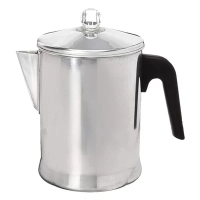 Today Aluminum Stove Top Percolator Maker Durable, Brew Coffee On Stovetop, 9