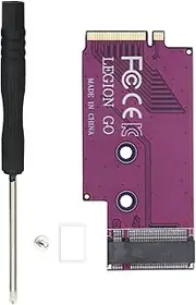 for Lenovo Saver Legion Go Palm Conversion 2280 Replacement 2242 SSD Hard Drive Expansion High Capacity Adapter NVME M-Key M.2 PCIE 4.0 Gold Finger Adapter Upgrade Converter Plates, Purple