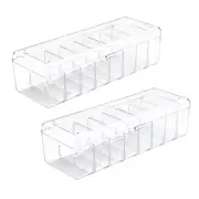 2Pcs Trading Card Storage Box, Card Storage Box Plastic, Trading Card Case8529