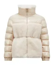 Moncler Enfant Amabay Logo Patch Jacket 12Y white
