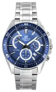 Casio EDIFICE Chronograph Stopwatch Blue Dial Quartz EFR-552D-2A 100M Mens Watch