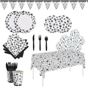 Gatherfun Dog Paw Prints Birthday Party Supplies Paper Plates Napkins Cups Kn...