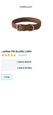 Rogz Genuine Leather Buckle Dog Collar Black XL 35mm