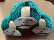 Lot of 3 Balls: Willow Yarns Quill 0011 Aegean 230yds Each Acrylic Merino Alpaca