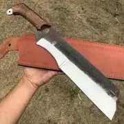 Handmade Carbon Steel Viking Seax Knife - Machete Chopper - Full Tang - Sharp -