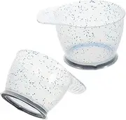 PACKOVE 2pcs Portable Hair Dye Bowls Mixing Tools for Hair Coloring Lightweight Easy to Clean for Salon Home Use Mixing Bowls
