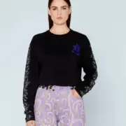 Emilio Pucci Black Long Sleeve Emblem t-Shirt | Size S