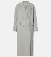 ['S Max Mara] 'S Max Mara Double-breasted wool coat UK 12 grey