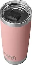YETI Rambler 20 oz Tumbler, Stainless Steel, Vacuum Insulated with MagSlider Lid, Sandstone Pink