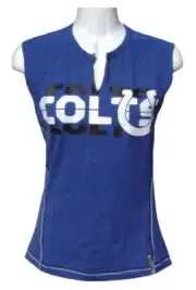 Indianapolis Colts Women’s Royal Astronomy Split Neck T Shirt