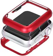 ULDIGI Magnetic Adsorption Metal Frame Case for Smart Watch Series Elegant Protective Cover Shell Bumper Red Easy Access to Buttons Ports