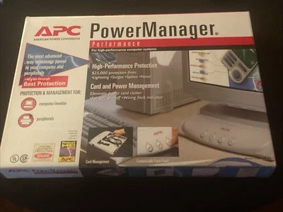 APC Pow6 White Under Monitor Power Manager Surge Protector New In Box