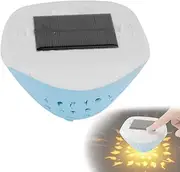 Solar Floating Pool Light Fish Pattern Projection Lamp P67 Bathtub Lights with 4 Color Lights 6 Light Modes for Bathroom, Pool, Fountain, Pond, White & Blue