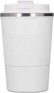 Stainless Steel Coffee Cup, Portable Water Cup 380ml Silicone Insulation with Lid, Suitable for Home and Travel.(380ml)