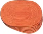 Oval Braided Placemats 12X18 Inch round Table Mats Set of 6 for Dining Tables Na