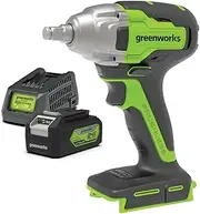 [Greenworks] 24 V Brushless Impact Wrench Kit with 4Ah Battery and Charger, Multicolor